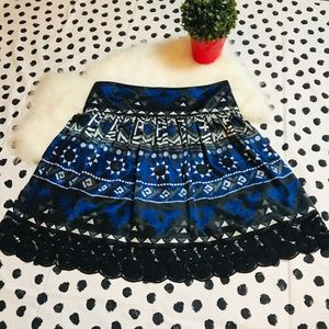 NICOLE MILLER A-Line Swing Satin Party Skirt sz 12